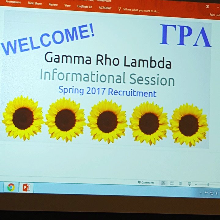 GRL_UIowa's tweet photo. It's the first day of our spring recruitment! Come to the IMU Penn State Room for an FAQ! https://t.co/hVQn5CMzAt