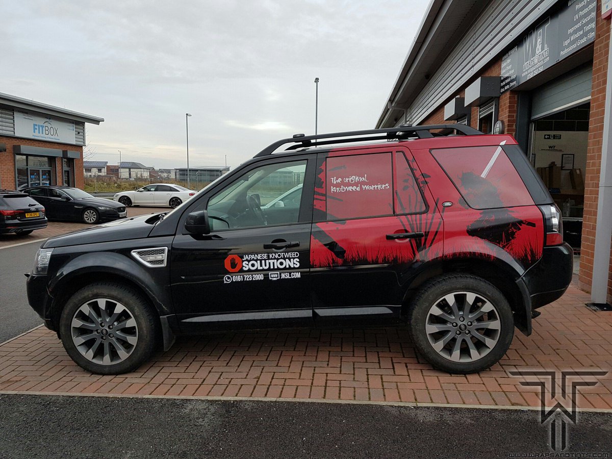 wrapsandtints's tweet photo. Digital Graphics fitted to the Japanese Knotweed Freelander! This looks great! #vehiclewrap #vanwrap #carwrap ... - https://t.co/1xxAGsDjER https://t.co/Xs0tvQoUp3