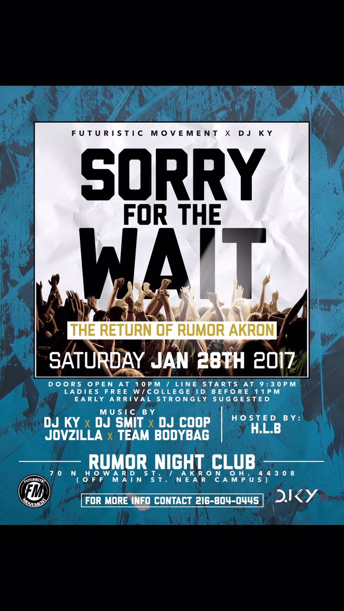 HollywoodTeleza's tweet photo. @DjKY_ @_DJCOOP @JOVZILLA @SeanOatz @Cle_Dre Rumor has it....Rumor Coming back in full effect this Saturday!!🚨Everybody Reporting To Rumors🚨 https://t.co/ssZ8eK9R3k