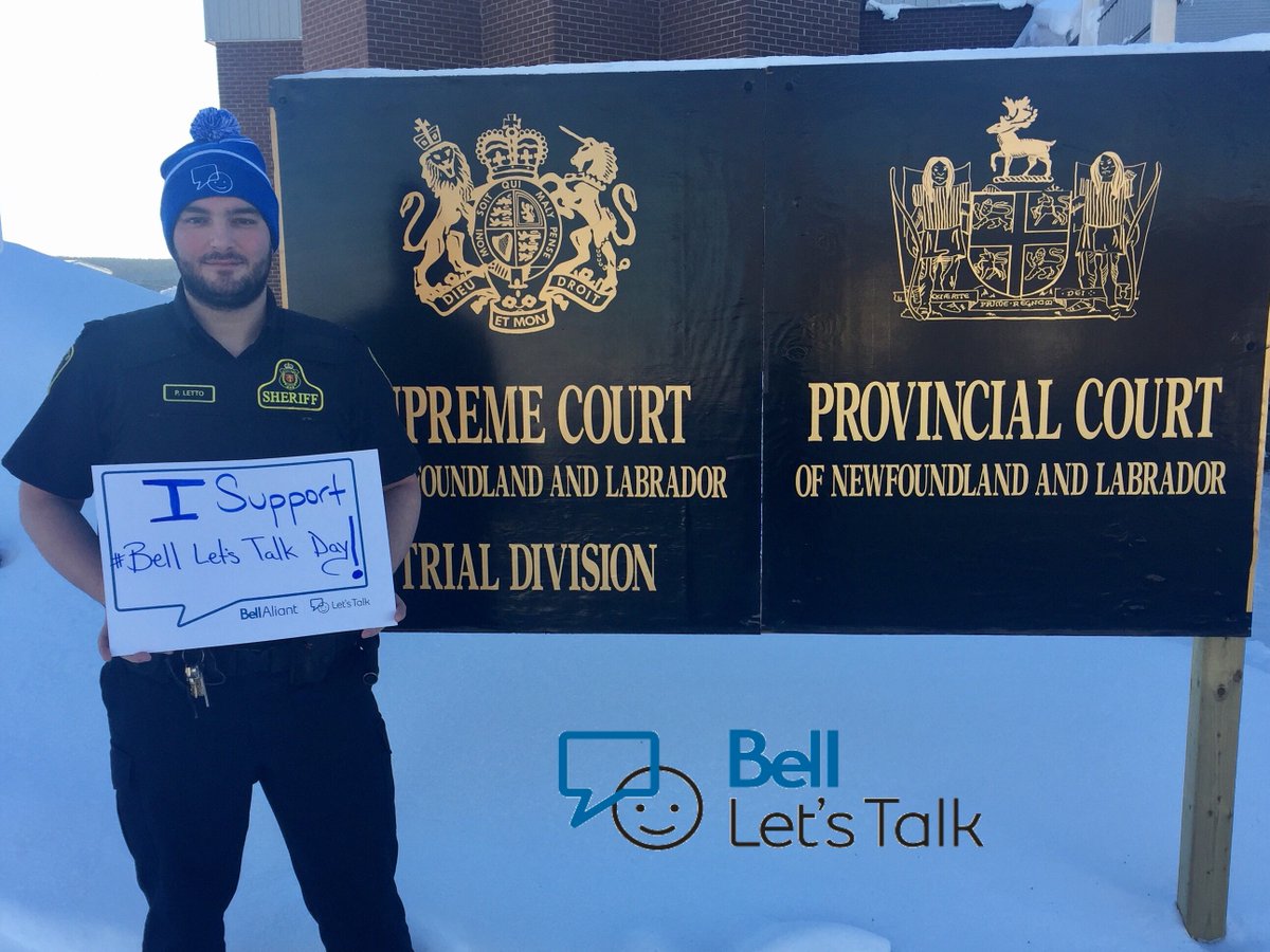 Sheriffs Officer <a href="/GovNL/">Government of Newfoundland & Labrador</a> in <a href="/Town_of_Wabush/">Wabush</a> Paul Letto supports #BellLetsTalk Day! <a href="/Bell_LetsTalk/">Bell Let's Talk</a> <a href="/Iabrador_city/">Labrador City</a>