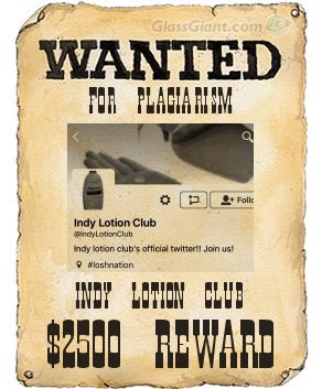 Summitlotion's tweet photo. Wanted for plagiarism @IndyLotionClub https://t.co/DPkHMkpynq