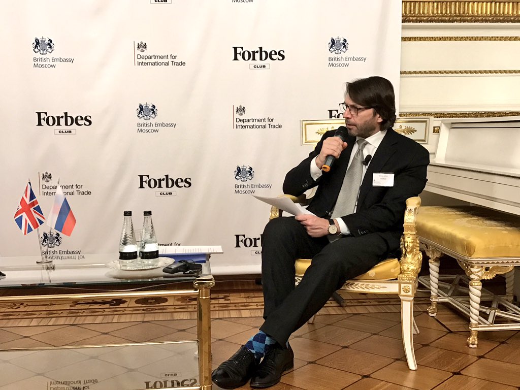 Ambassador Laurie Bristow speaks at Forbes Club underlining the importance of UK-Russia relations incl. in trade &amp; investment #GlobalBritain