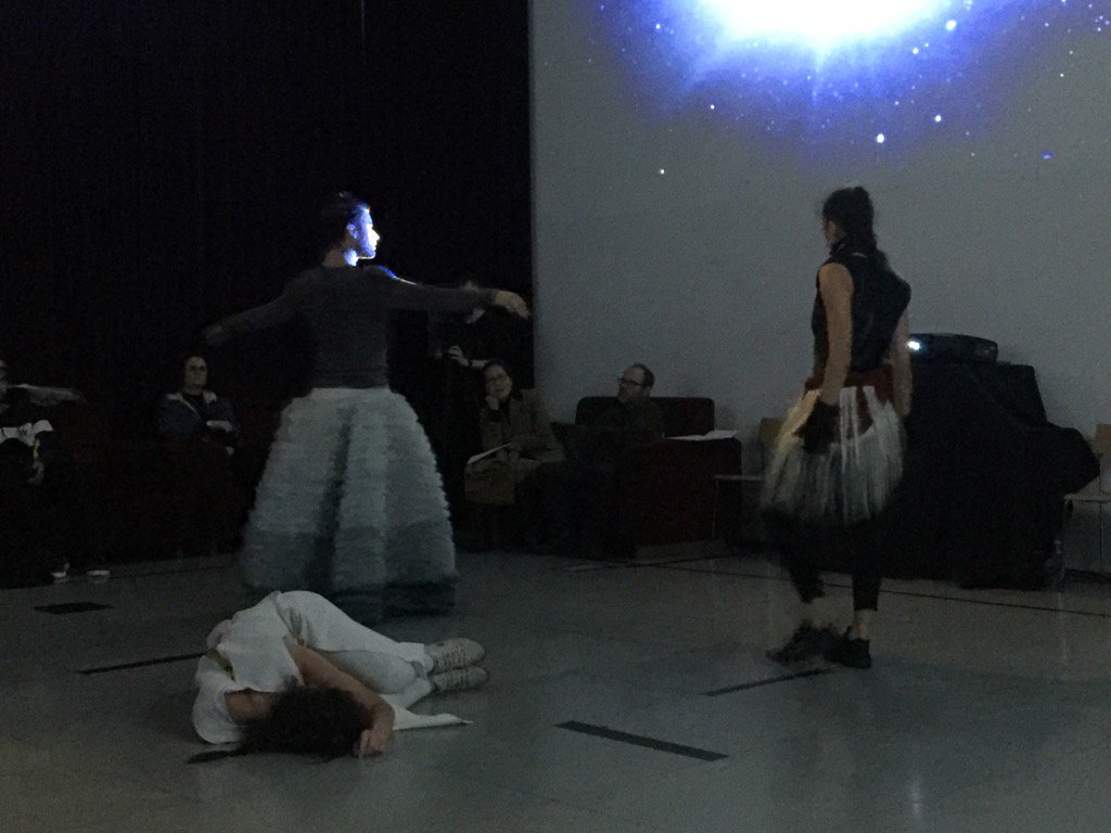 Bexbiscuit's tweet photo. @arebelo15 walking in space @fact_liverpool with @IJADdance #OrbitsProcess https://t.co/uZmFDTGRQj