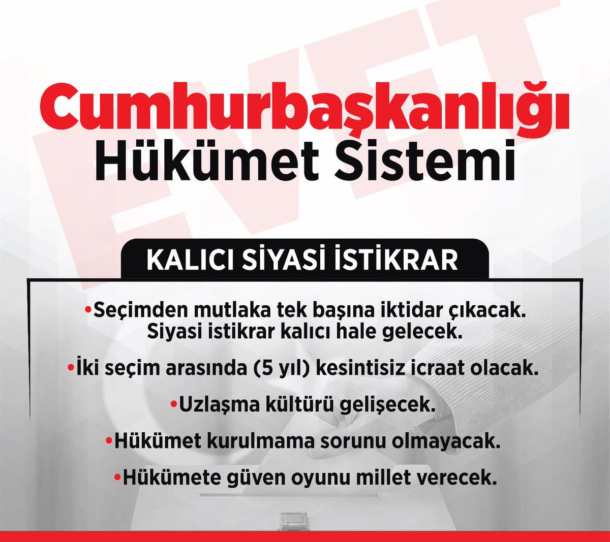 AkkadinCubuk's tweet photo. Kalıcı Siyasi İstikrar için #KararımızEvet 👍🏼 @selvacam @muallavarol https://t.co/iql3nsg1Yh