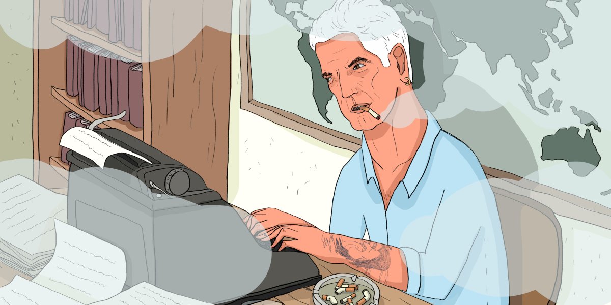 Eater's tweet image. Want to get to know the real @Bourdain? Skip the cookbooks and tv shows — read his novels eater.com/2017/1/25/1437…