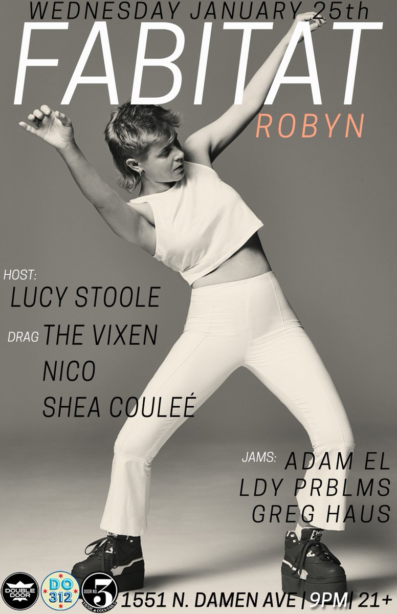 TONIGHT!  <a href="/TheFabitat/">Fabitat</a> celebrates the one and only ROBYN! 9pm. No Cover. Info: ow.ly/f1LT308cy03