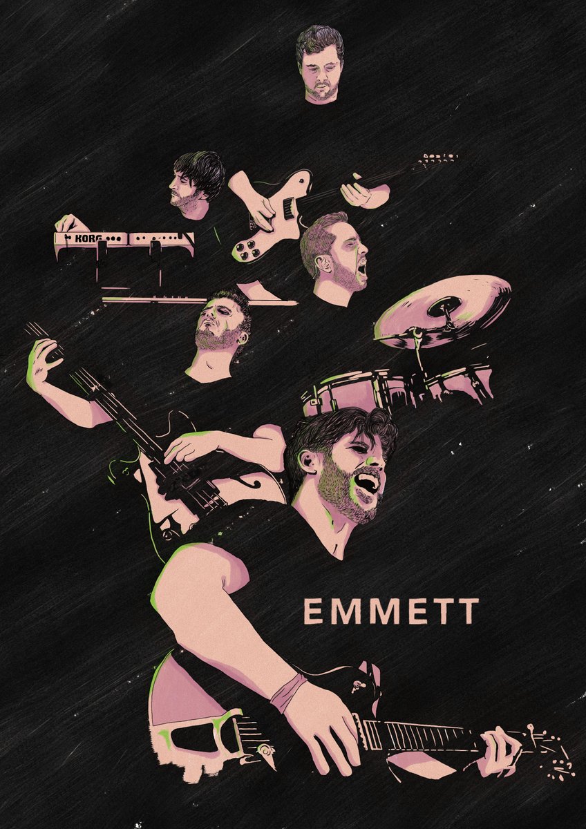 emmett_es's tweet photo. Vaya detallazo se ha marcado @Jesus_Enri_ diseñando esta ilustración para #EMMETT. Thanks man! 🙌 #art #music #alternative #indie https://t.co/vZMVMRJfRW