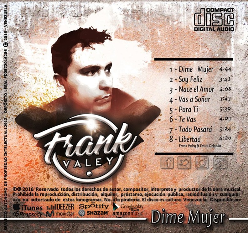 FrankValey's tweet photo. De la mano de @arepa_music para el mundo el nuevo #cantautor #frankvaley https://t.co/JaSsNfO2xU disco #dimemujer https://t.co/cmnM4KR0YO https://t.co/nFKwwOOyZ7