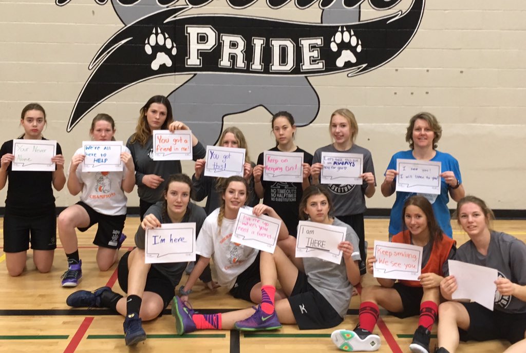 <a href="/Bell_LetsTalk/">Bell Let's Talk</a> <a href="/mountainparkyyc/">@mountainparkYYC</a>. MPS Sr. Girls starting the conversation at am practice. #BellLetsTalk