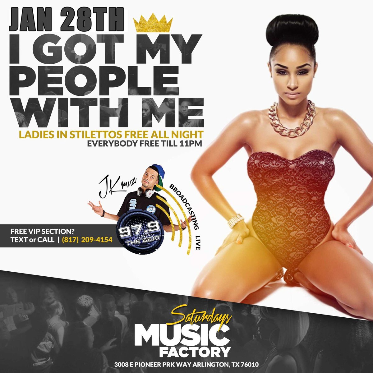 DefDjScrappy's tweet photo. Saturday • January 28th • Join us at the #1 party in Arlington-Ft.worth at The Music Factory for #MusicFactorySaturdays https://t.co/5zuy8dJ7ko