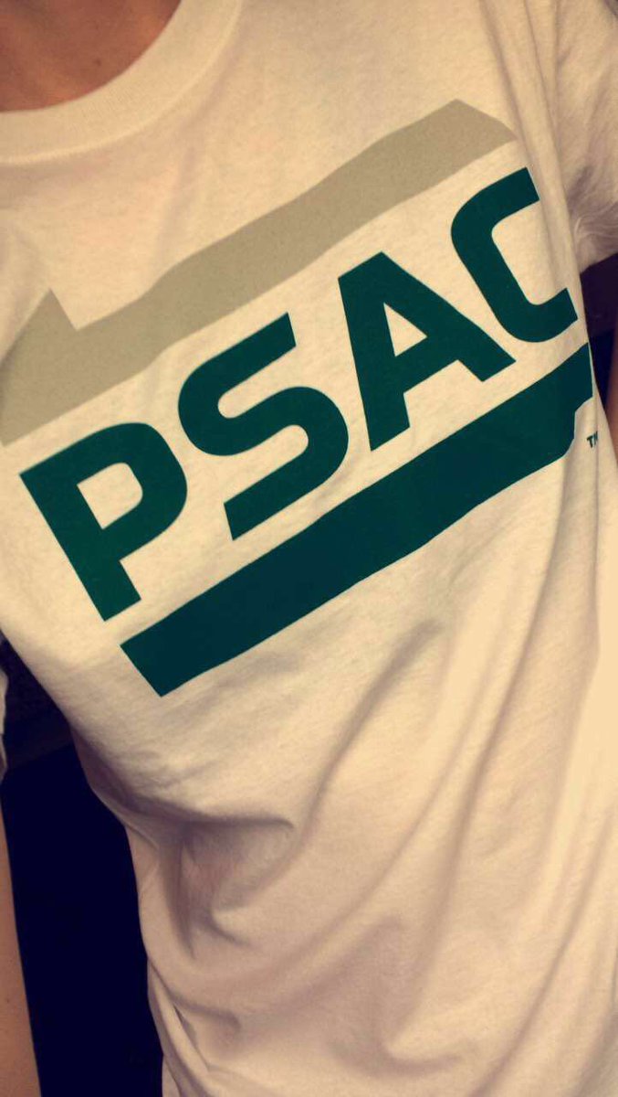 .@TheRock_SAAC President @mal_heinle showing her #PSACpassion today! Looking good, Mal! @PSACsports