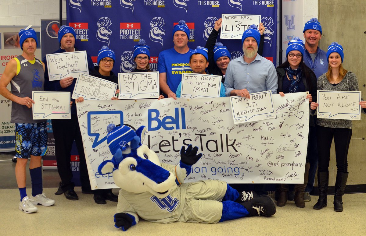Join <a href="/UofLPronghorns/">Pronghorn Athletics</a> in keeping the conversation going. Listen, talk and help end the stigma #BellLetsTalk #oneteamformentalhealth