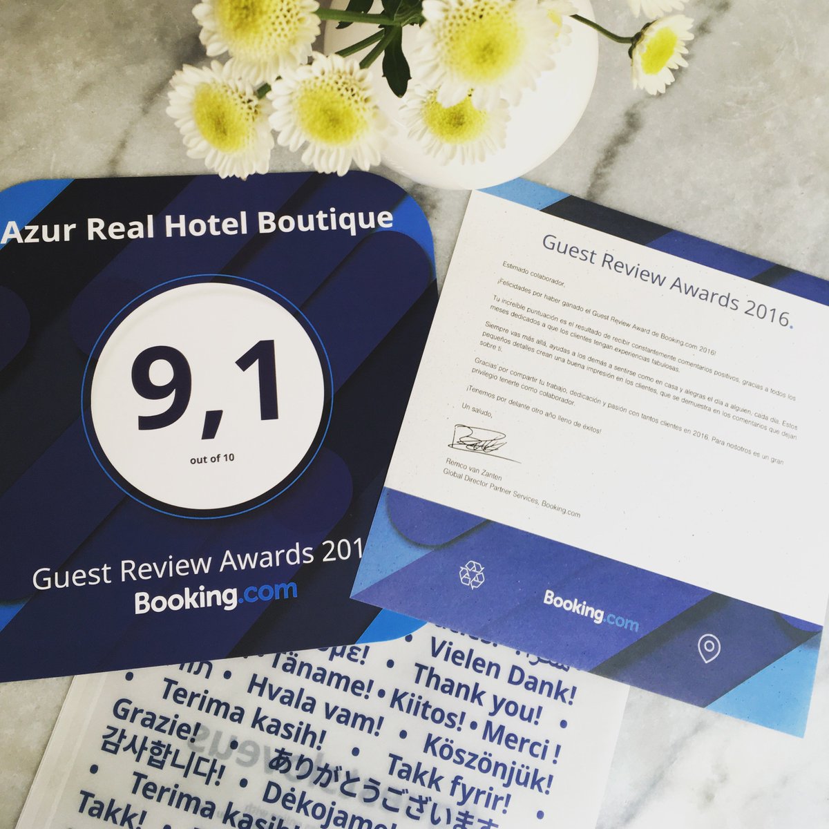 Noticias que nos encantan en #azurhotel! #ThankYou #Happiness #Awareness