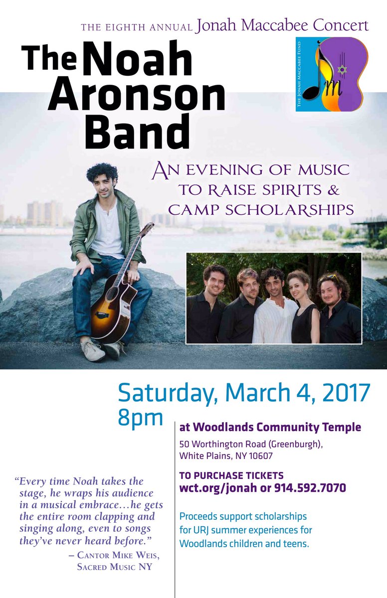 noaharonson's tweet photo. Honored to be able to perform at this year's @JonahMacFndtn concert. If you're around NYC on March 4th, join us &amp; support this great cause! https://t.co/gGYwF8LlcG