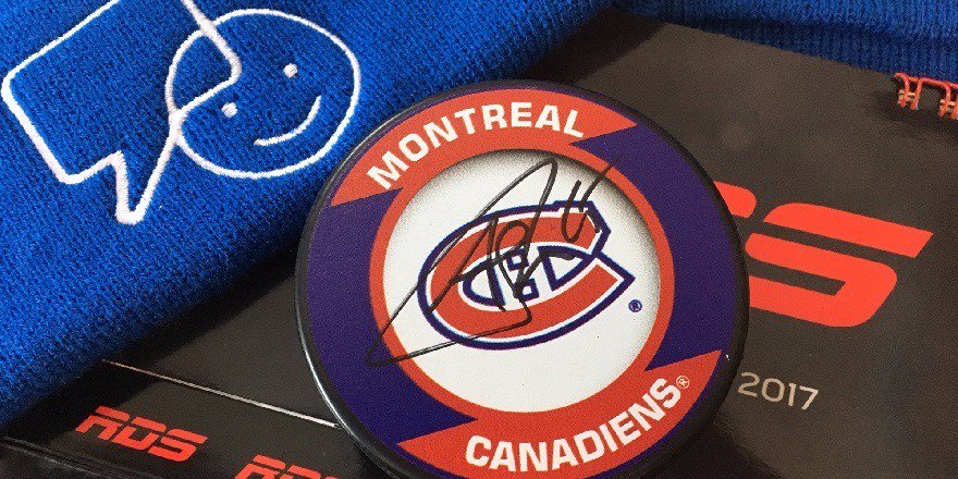 RDSca's tweet image. Pour 2⃣5⃣0⃣ retweets, nous ferons tirer une rondelle autographiée par Andrew Shaw, une tuque #BellCause et un calendrier #RDS. C&apos;est parti !