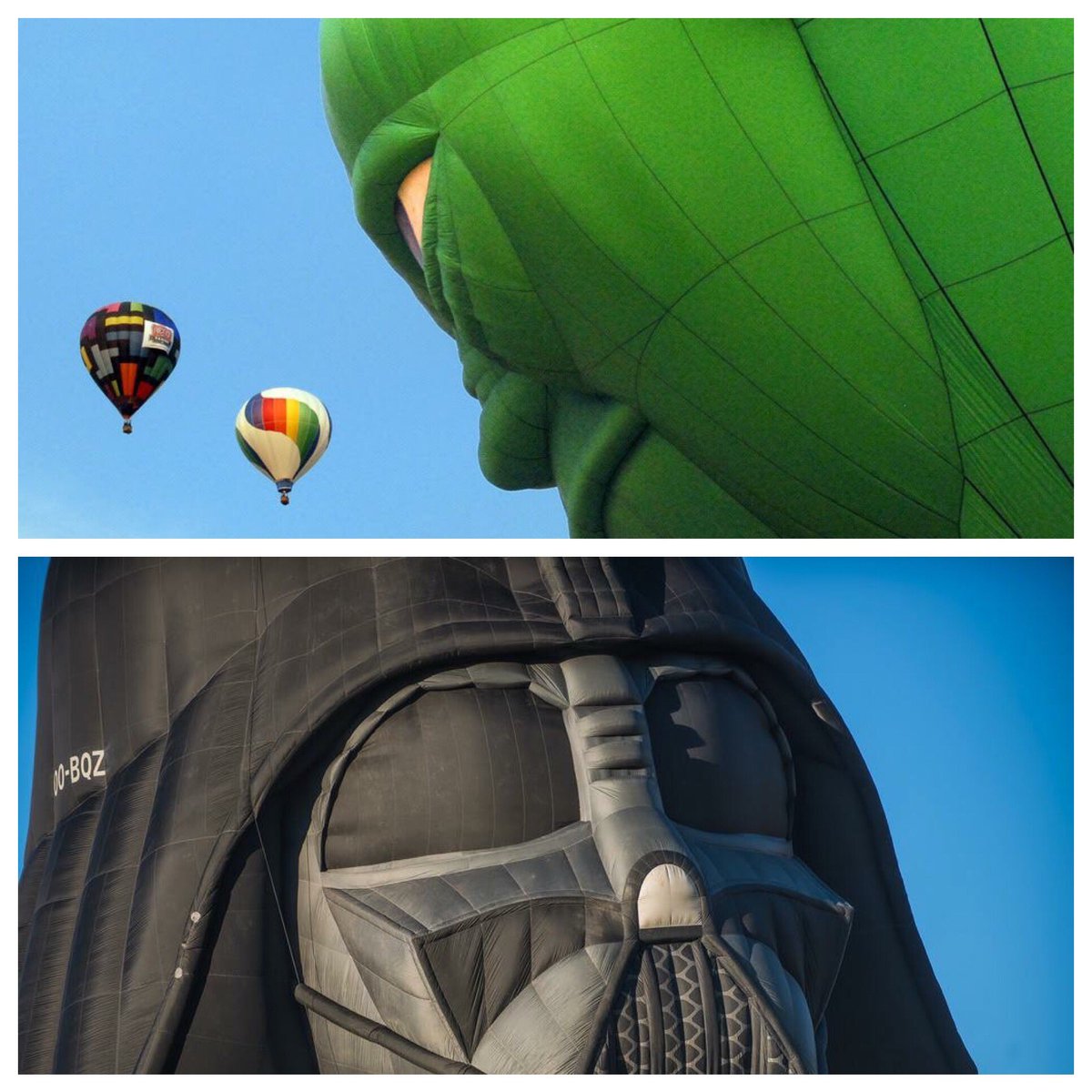 renoballoon's tweet photo. Who will you side with in the new year? Death Vader and Yoda are back for the 2017 #renoballoonrace! https://t.co/FpjcUaxHBB