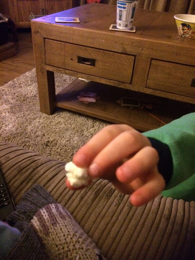 miabambina's tweet photo. Suspicious at being offered a piece of popcorn by my 6 year old...... #whatswrongwithit #isitoffthefloor https://t.co/zIzoGovYTb