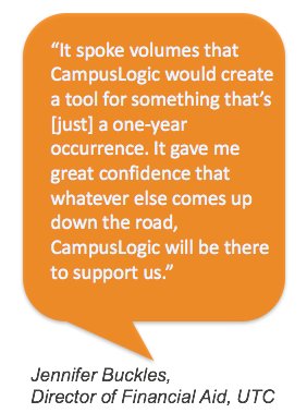 CampusLogic's tweet photo. “We built #399Workbench because it was the right thing to do for our customers,” @MrMarkMcG #CLLiveTweet #FinAid #HigherEd https://t.co/eHbSuRTQPG