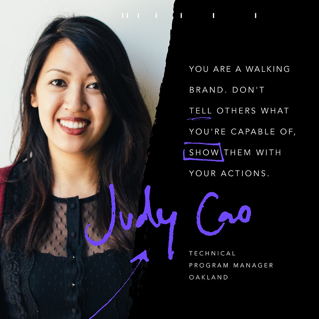 siriusxmlife's tweet photo. "You are a walking brand. Don't TELL others what you're capable of. SHOW them w/ your actions" -Judy Cao #WorkAdviceWednesday #lifeatpandora https://t.co/P98OCCmI8w