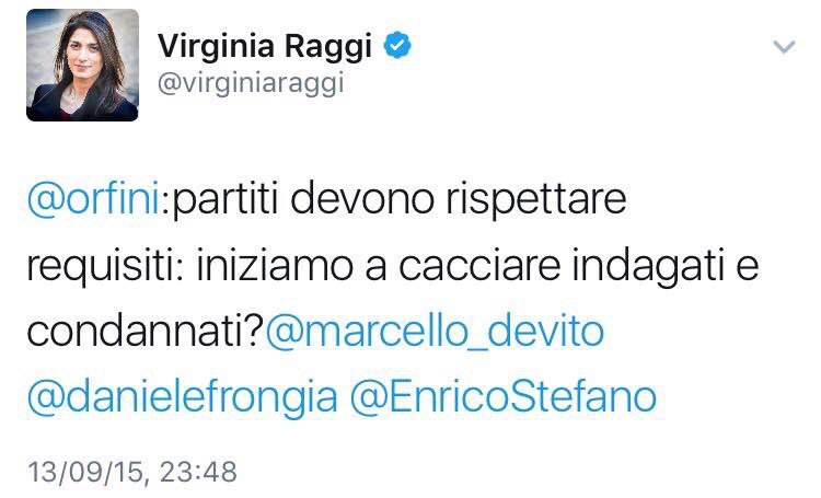 avanzidicervell's tweet photo. Coerenza secondo convenienza
Prima #forcaiola, adesso #garantista
#VirginiaRaggi, ora che dici?
Inizi ad amministrare #Roma?
O ti #dimetti? https://t.co/7OcQqv71Dh