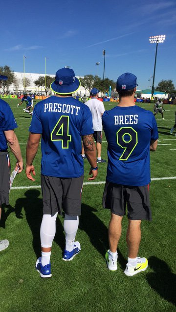 Saints's tweet photo. Drew, Dak #ProBowl https://t.co/t8QBVDXrXR
