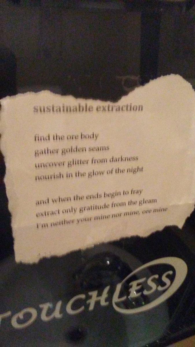 Study session at @DoktorLukes  Of course there is a poem taped on the paper towel dispenser