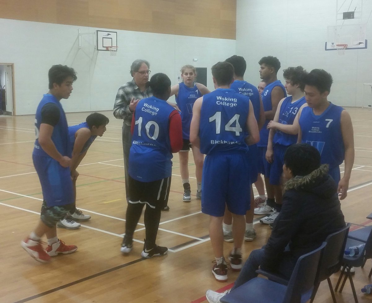 teamwoking's tweet photo. @WokingCollege - Basketball team v East Surrey College today. Very close until the final quarter. https://t.co/EUZUj83VKU