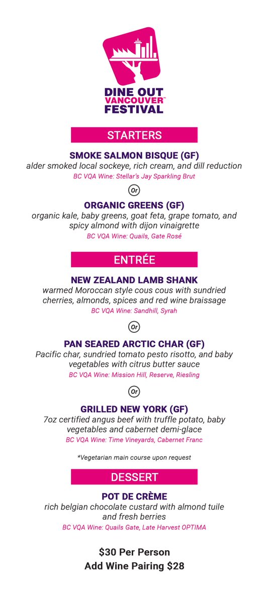 PinnaclePier's tweet photo. If you haven't made plans for Dine Out Vancouver yet, try The Lobby Restaurant and Lounge. Enjoy 3-course menu for only $30! #dov2017 https://t.co/jkosohu33l