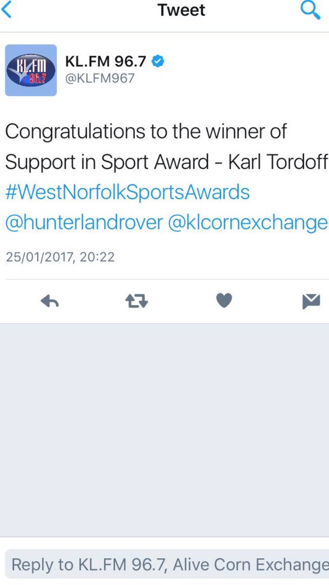 Well done to our chairman @linnet61 on his award tonight... He deserves this after the amount of his spare time he puts into the club!⚽️