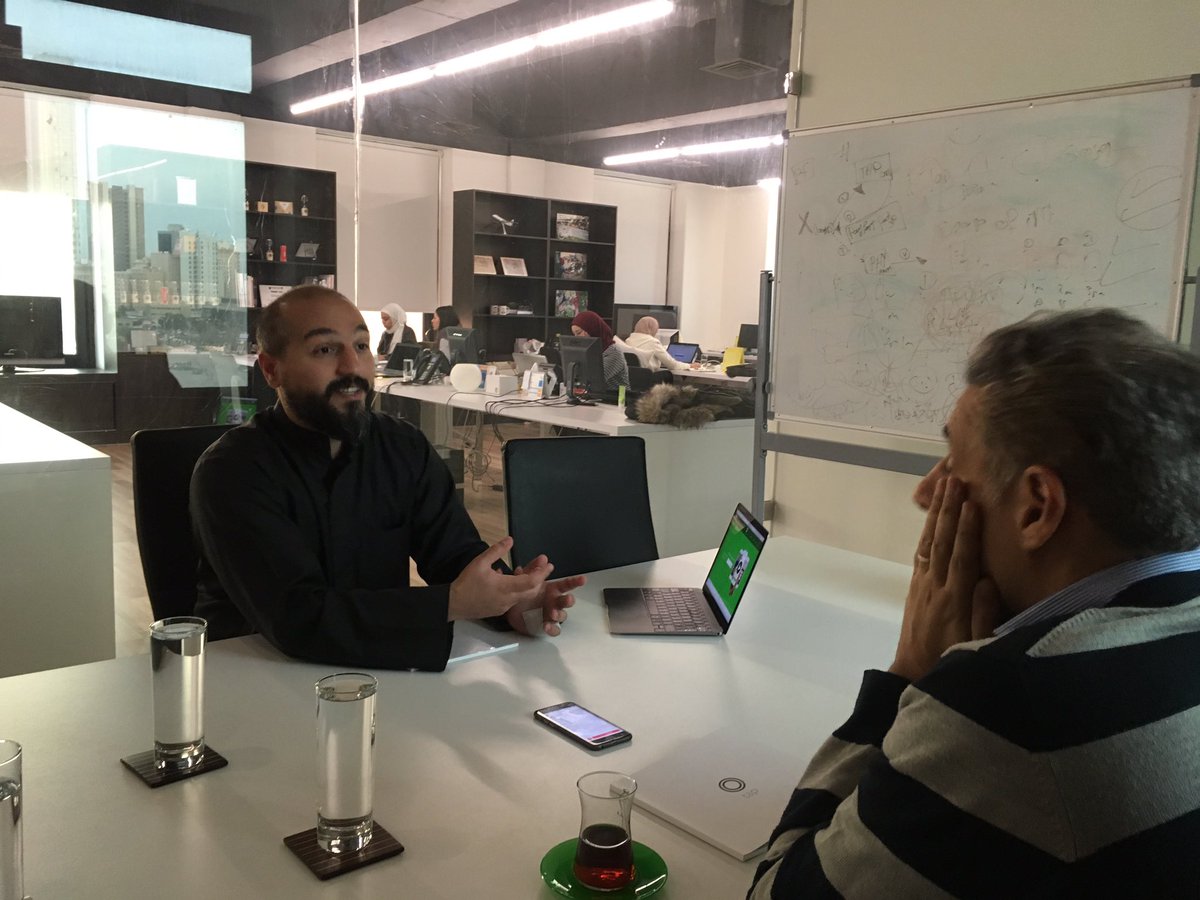 StartupQ8's tweet photo. We had fun showing Ihsan the Kuwaiti Startup ecosystem! @MiddleEastVP thanks @AjarKW @NabdApp @gotapnow https://t.co/gvxEJOCdvk