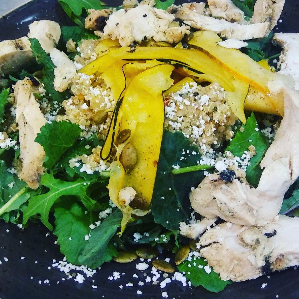 sunspot_fresh's tweet photo. Come try our new kale salad with squash! (And chicken if you're so inclined.) https://t.co/6KLSrrhwBe