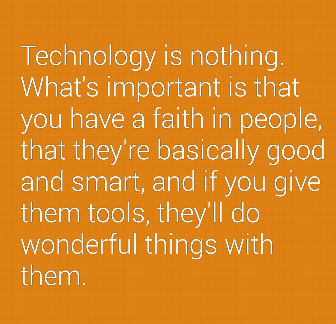StrategyNook's tweet photo. #Technology Have #Faith in people, give them #Tools, and they'll do wonderful things with them. #PeopleRunProjects https://t.co/qVptavBoAa