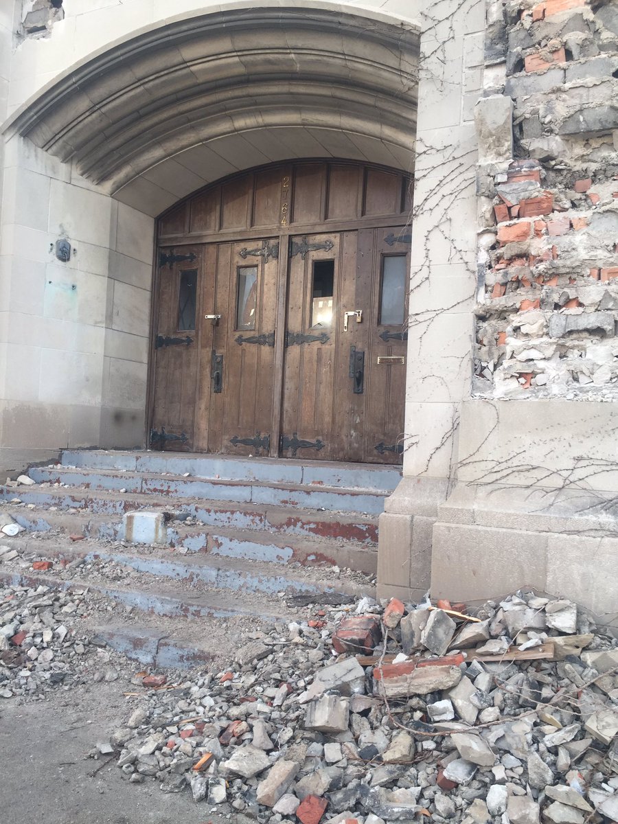 Reclaim_Detroit's tweet photo. A picture of just 1 of the 3 churches our crew is deconstructing. https://t.co/tNENiALBVp