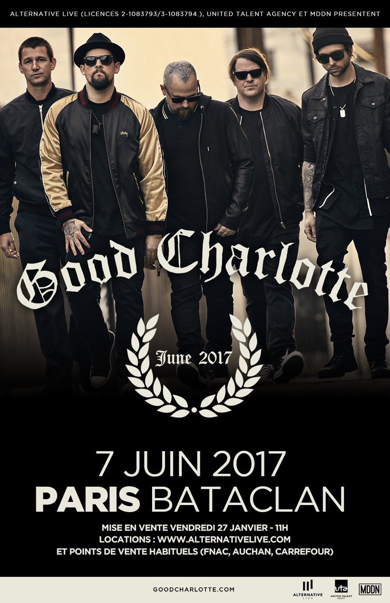 BringYourSound's tweet image. Ne ratez pas le retour de @GoodCharlotte en France le 7 juin prochain après 6 ans ! #Paris #concert #evenement