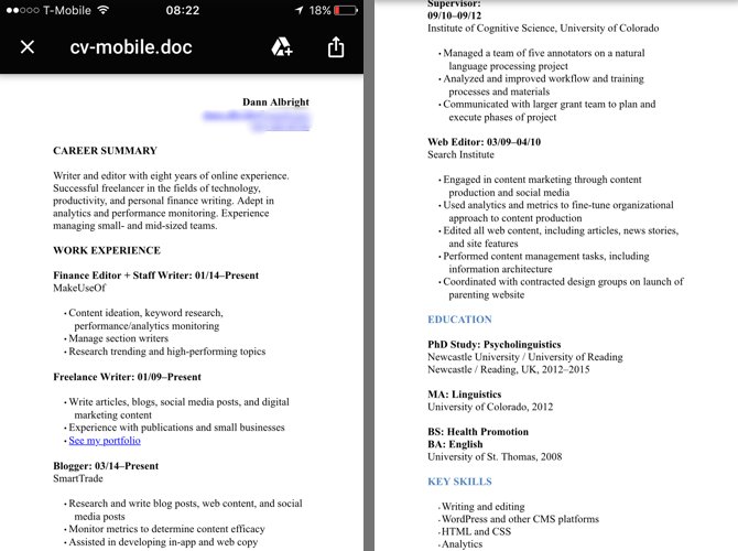 dianasdaily's tweet image. You Need a #MobileRésumé in 2017: 4 #CV Formatting Tips for Phones bit.ly/2jZov29