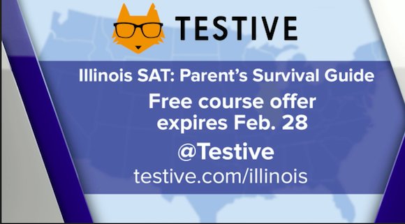 cpalli's tweet photo. Awesome to see @TheRealTomRose on @WGNNews this morning helping families by offering free test prep for the, all juniors April SAT @Testive. https://t.co/kBaUtYWAS1
