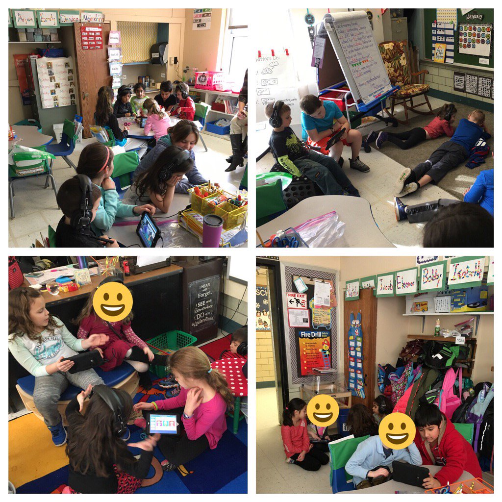 MsBarrettCG's tweet photo. @MsDungan 
Fourth grade buddies working with kindergarten. #technologyhelpers https://t.co/8BLbAqMLDF