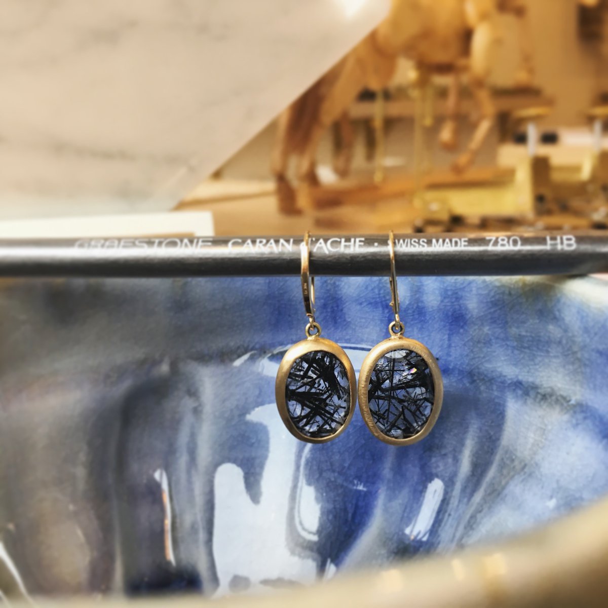 SparklesChicago's tweet photo. We custom made these tourmilated quartz earrings to be edgy yet effortless. They're certainly a shop favorite! #sparklesfinejewelry #bijoux https://t.co/sqTeNrAfFC