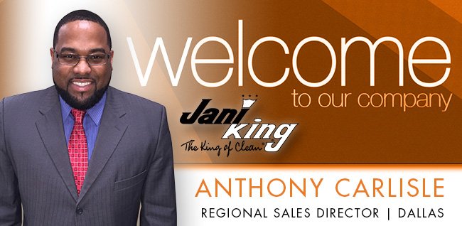 janikingpride's tweet photo. Please join us in welcoming the newest member of our Dallas sales force, Anthony Carlisle. @janikingpride #JaniKing #TheKingofClean https://t.co/IScSdX5pkj