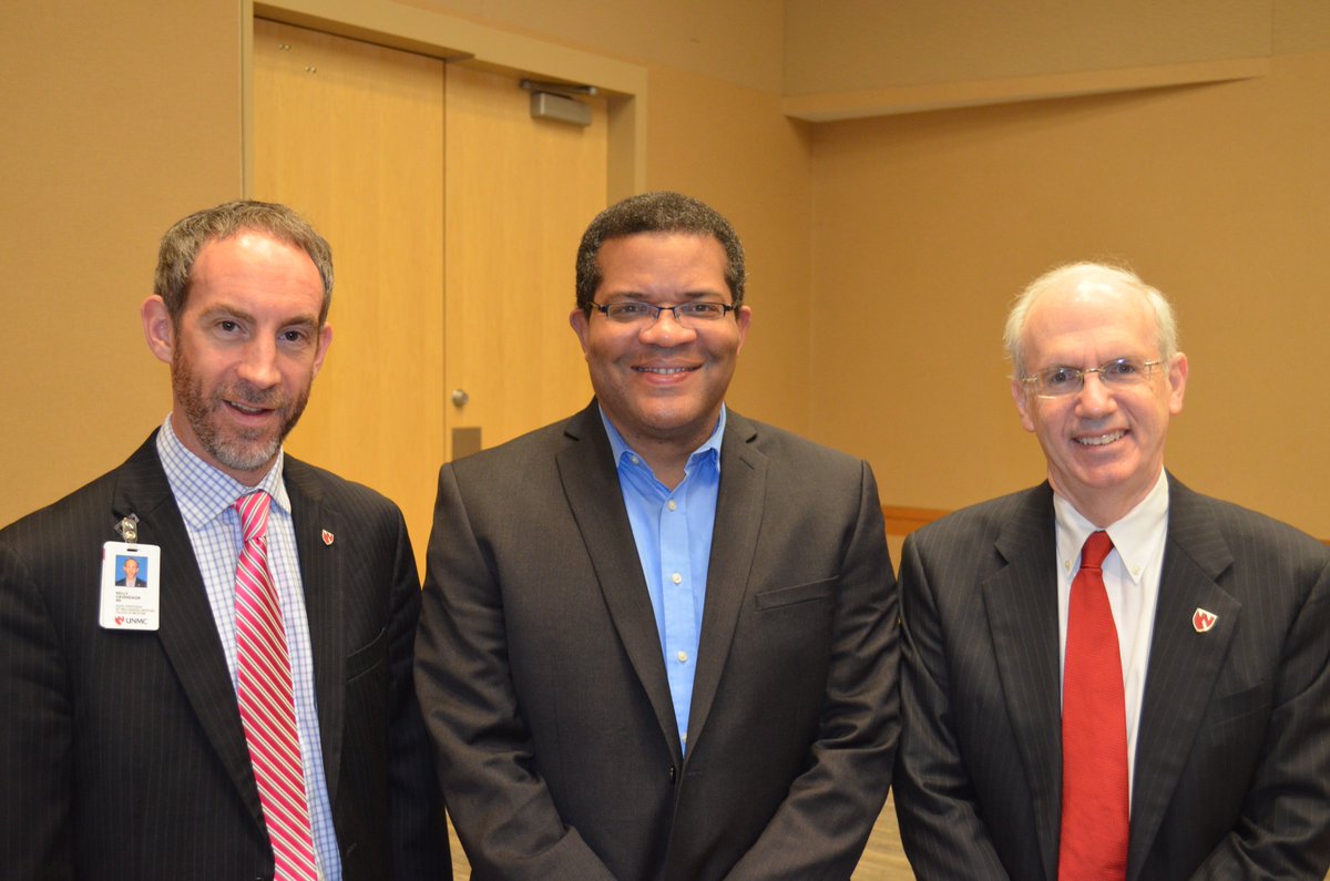 unmc's tweet photo. Great discussions at the #HealthEquitySymposium on campus today with @KCaverzagie, keynote speaker @dr_tonyiton, &amp; Chancellor @jeffreypgold. https://t.co/4IurtfbP78
