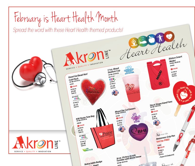AAkronLine's tweet photo. Promote #HeartHealthMonth this February with great #promoproducts! Client Friendly Flyer: https://t.co/K6HgNLXXUq https://t.co/CNXnFP2YR3