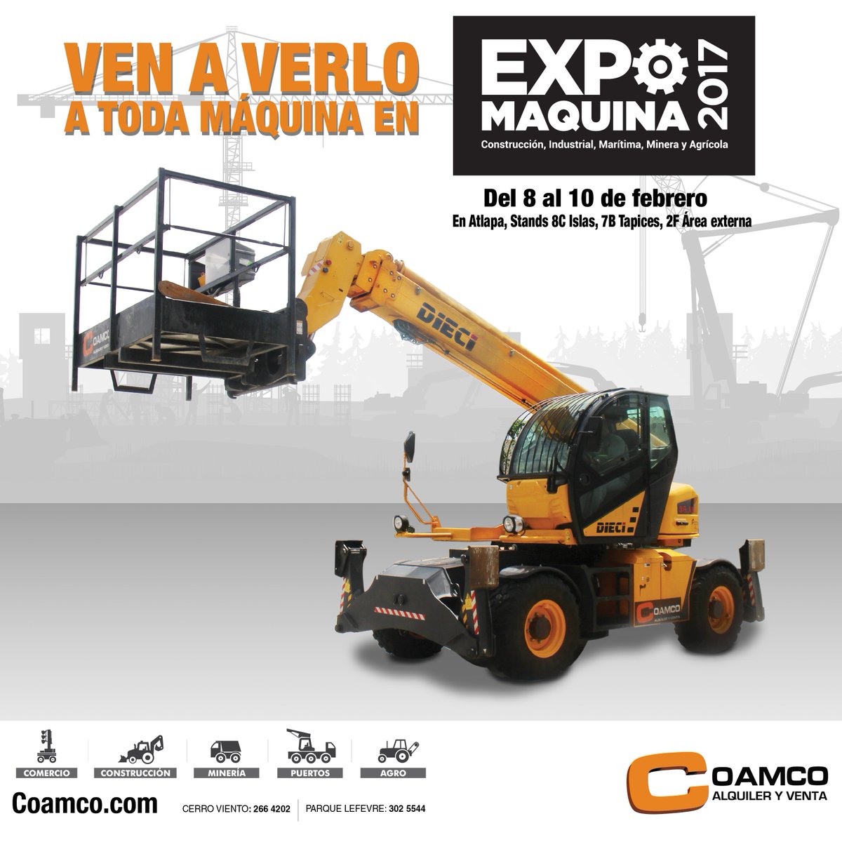 CoamcoPanama's tweet photo. Ven a verlo a toda máquina en #ExpoMáquina2017 #Dieci. Te esperamos en Atlapa en los stands: 8C Islas, 7B Tapices y 2F Área externa #Coamco https://t.co/73wjyC8Hjw