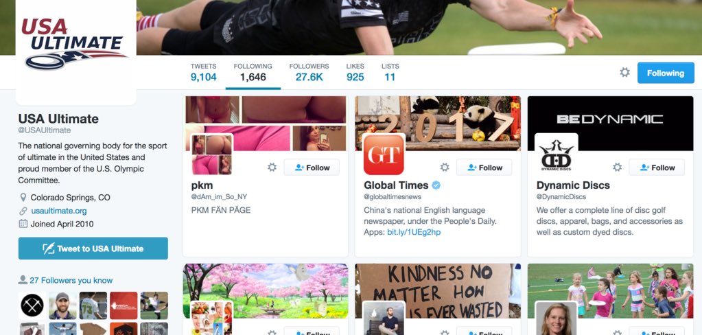 Slow workday for someone at USAU apparently