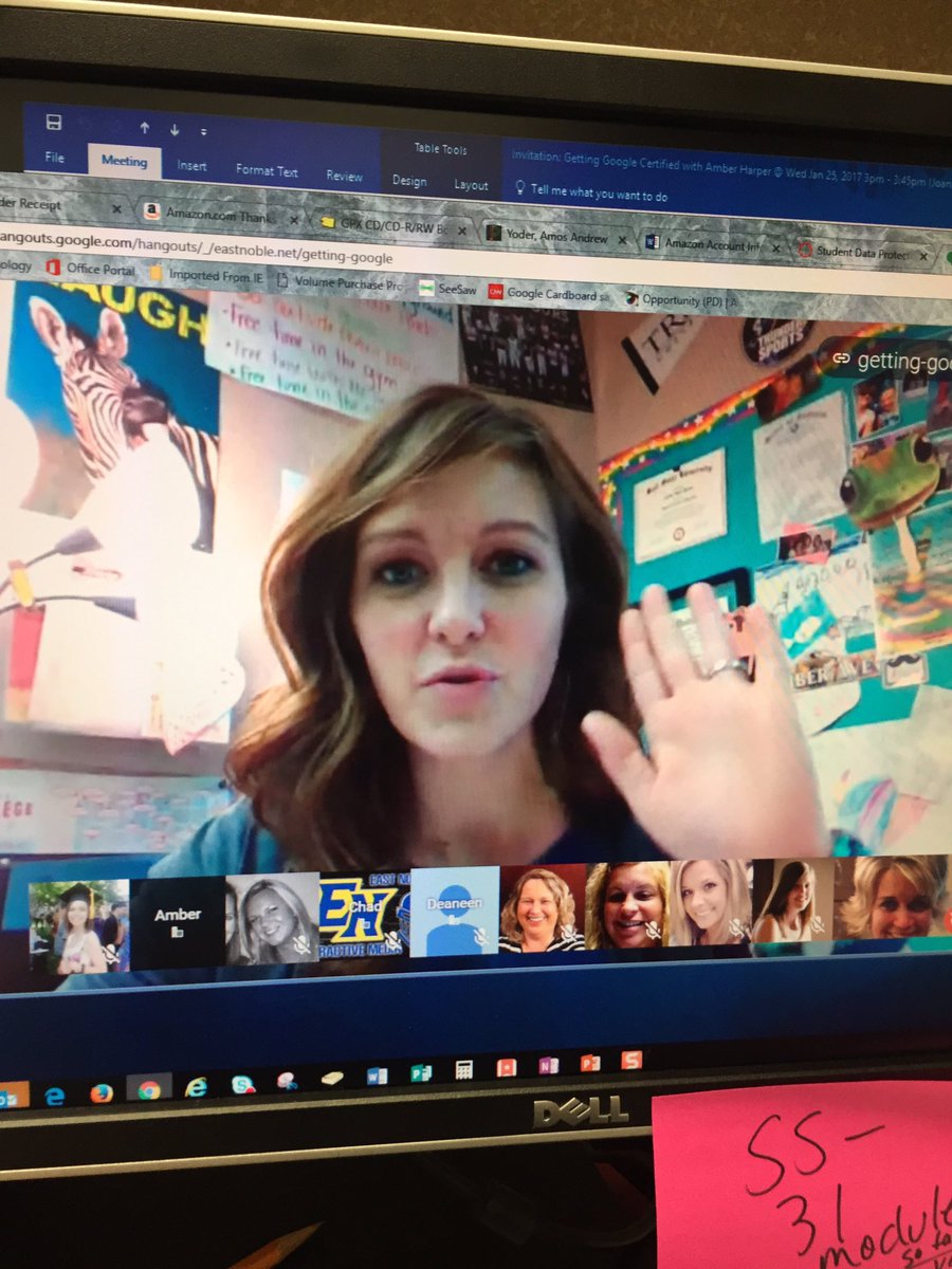 enmediagirl's tweet photo. Thanks, @burnedinteacher, for sharing how to become Google Certified with our staff through Hangouts! Your passion is inspiring!#enscrocks https://t.co/OP7l5tl3Uz