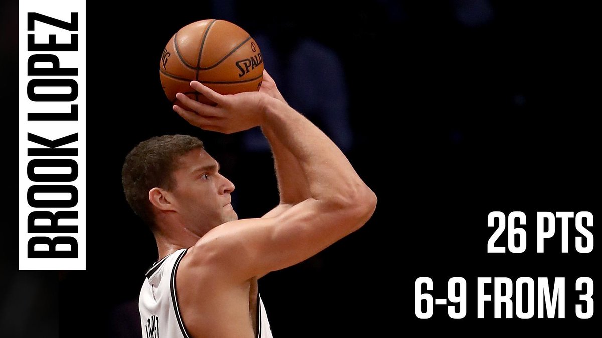 Brook Lopez was dealing from deep ... IN THE FIRST HALF.

Brooklyn's up big on Miami in the third.