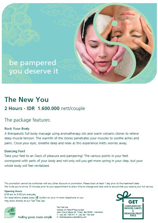 Try our special couple package and experience The New You
#spa #massage #relax #rejuvenate