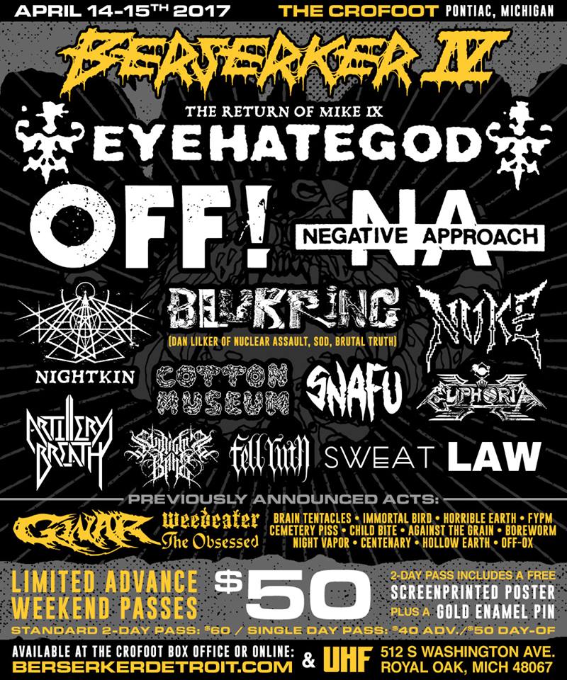 The rest of the lineup for Berserker Fest <a href="/berserkerfest/">Berserker Fest</a> was announced today and forecast says, it's gonna be a ripper y'all