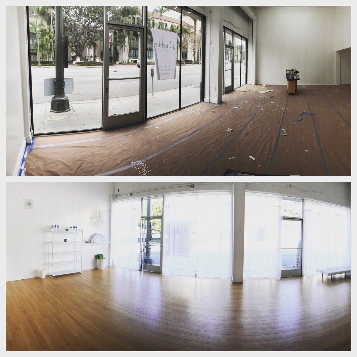 studiotwosixtwo's tweet photo. Studio 262 before/after! See our beautiful space tonight! 5:30pm barre, 7pm Vinyasa flow!
#studio262 #team262 #barre #vinyasa #ballet #yoga https://t.co/q1lsdjrK3m