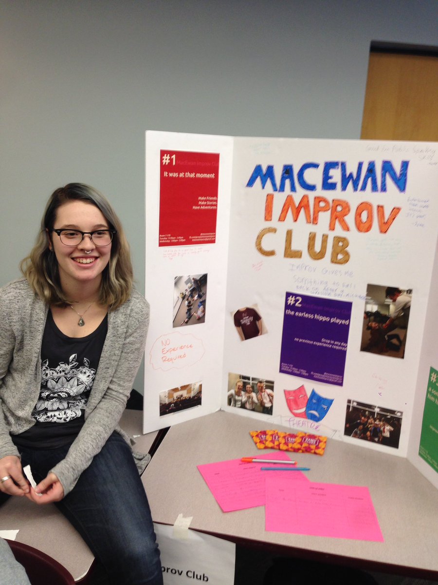 teamBRAJ's tweet photo. 2nd yr student Kyra Blum joined the Improv Club b/c "it brings a sense of family". Clubs are great ways to connect! #bcsc202b #teamBRAJ https://t.co/kDB0qtF73i