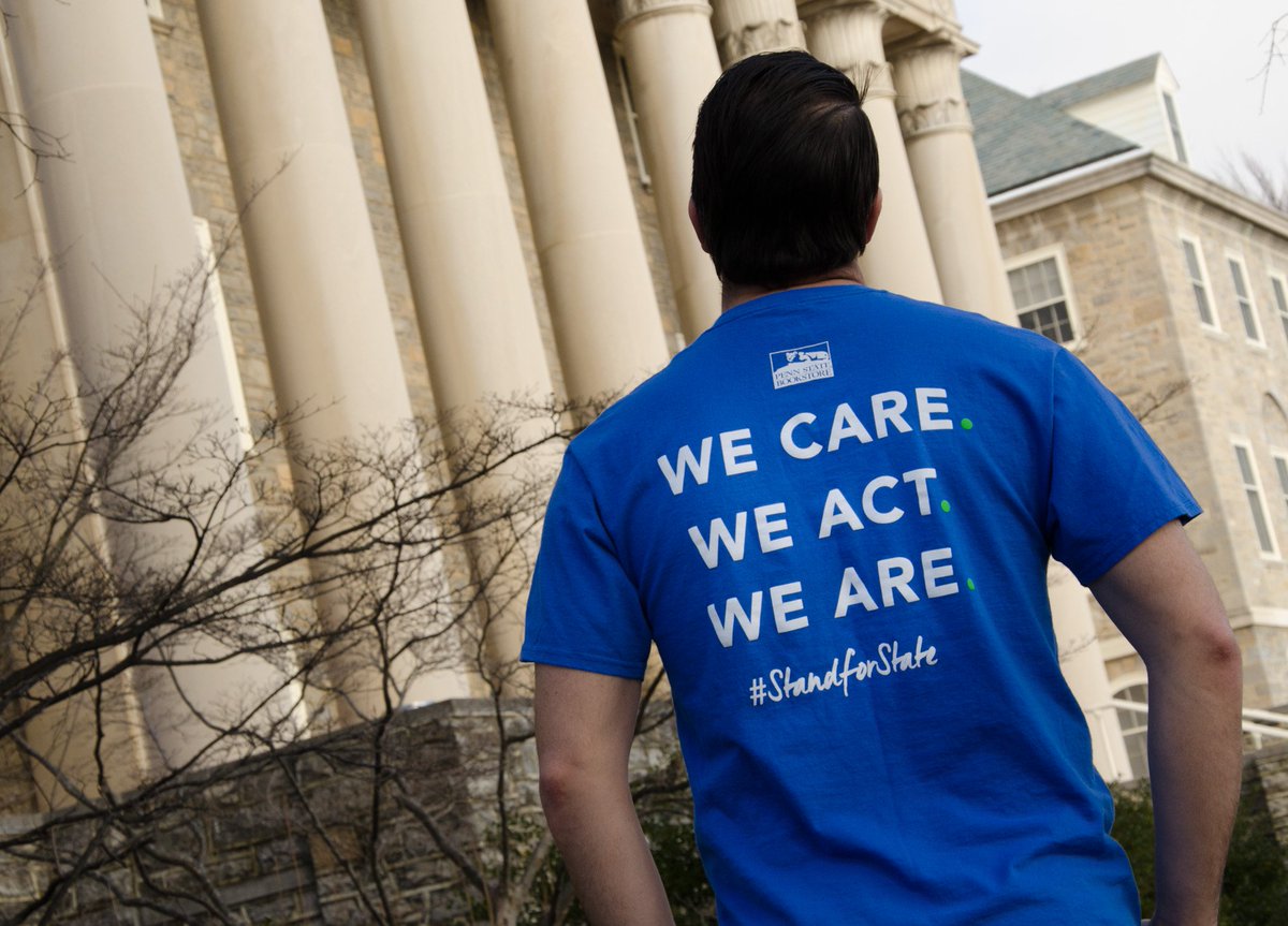 .@standforstate is celebrating its first year of helping Penn Staters take action to help others. Show your support with #WeCareWeActWeAre1.